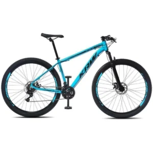 Bicicleta Aro 29 KRW Alumínio Shimano TZ 24 Vel Suspensão Freio a Disco Mountain bike Ltx S40 - Azul+Preto